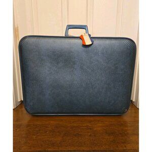 American Tourister Hard Shell Suitcase Luggage Blue With Tag 24.5 X 17.5 Vintage
